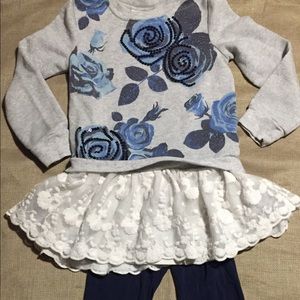 Flapdoodles Girls Leggings Set